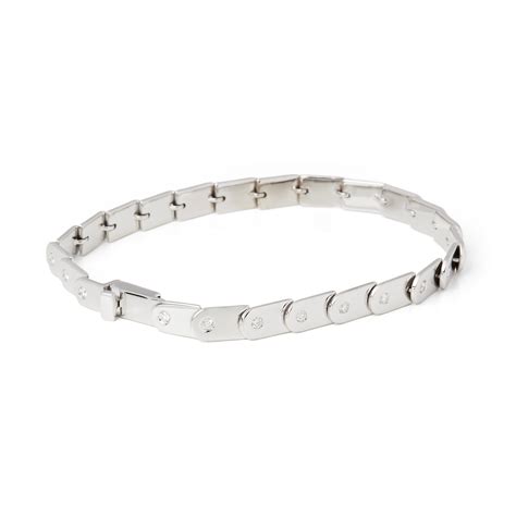 gucci 18k white gold diamond bracelet|vintage Gucci gold bracelet.